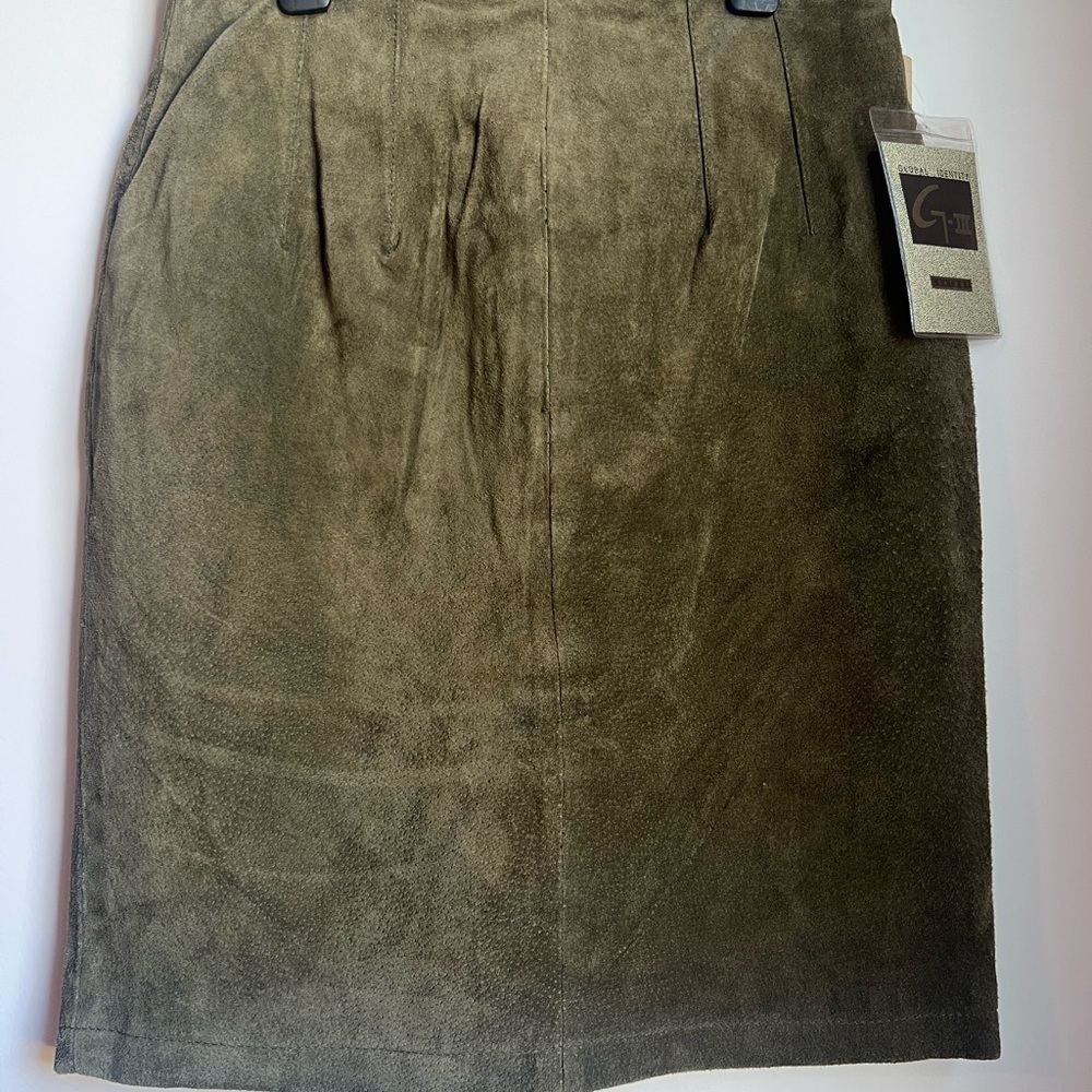 NWT Global Identity G-Ill vintage leather midi skirt